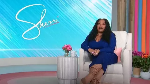Proenza Schouler White Label Rib Knit Halter Cutout Midi Dress worn by Sherri Shepherd as seen in Sherri on January 23, 2023
