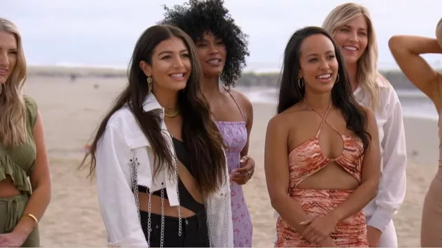 Norma Kamali Black Mesh One-Shoulder Swimsuit worn by Melina Nasab as seen in The Bachelor (S26E03)