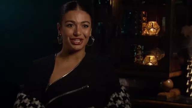 Alexander Wang Black And Silver Zipper Dress worn by Melina Nasab as seen in The Bachelor (S26E03)