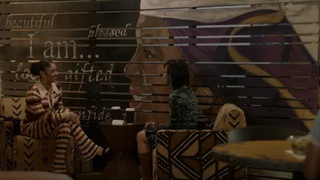 Dodo Bar Or Marvin Striped Jacquard-knit Track Pants worn by Patience(Chelsea Tavares) as seen in All American (S05E09)