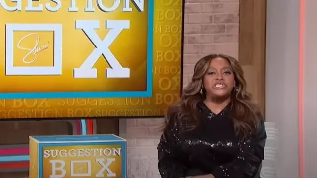 Nicole Miller Stretch Sequin Hoodie worn by Sherri Shepherd as seen in Sherri on January 30, 2023