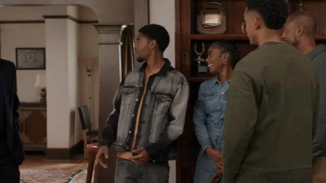 Ksubi Oh G Lucifer Denim Jacket worn by Jessie 'JR' Raymond (Sylvester Powell) as seen in All American: Homecoming (S02E10)