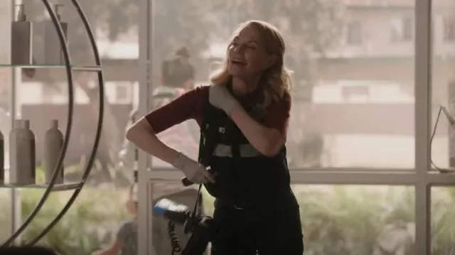 St John Stretch Viscose 2x1 Rib Elbow Sleeve Top worn by Catherine Willows (Marg Helgenberger) as seen in CSI: Vegas (S02E12)