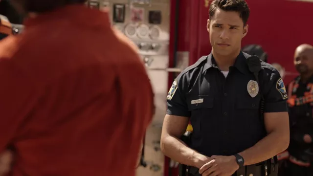 Casio digital watch worn by Carlos Reyes (Rafael L. Silva) as seen in 9-1-1: Lone Star TV series outfits (S04E03)