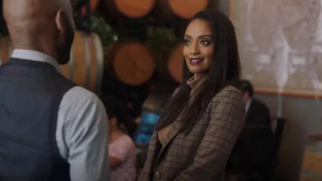 A.L.C. Hicks Blazer worn by Cassandra Thomas (Azie Tesfai) as seen in A Million Little Things (S04E08)