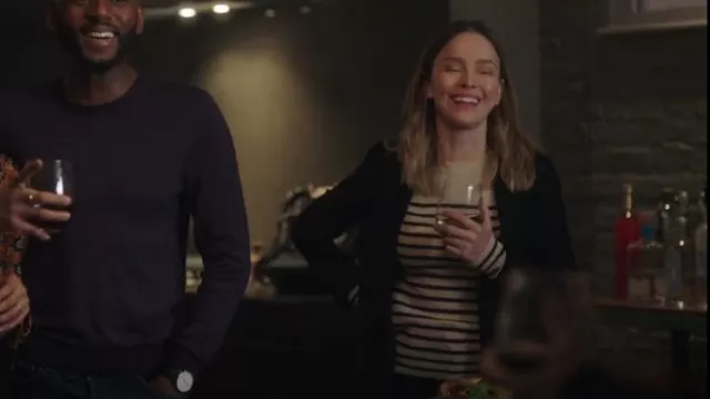 Rag and Bone Kate Striped Cot­ton Cash­mere Long Sleeve worn by Maggie Bloom (Allison Miller) as seen in A Million Little Things (S04E15)