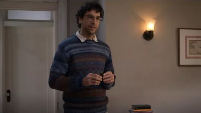 NN07 Jackson Intarsia Wool Knit worn by Edward (Rick Glassman) as seen in Not Dead Yet (S01E01)