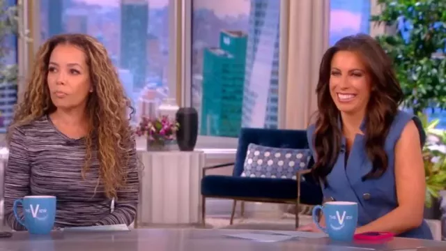 Veronica Beard Amika Tailored Denim Vest worn by Alyssa Farah as seen in The View on February 8, 2023