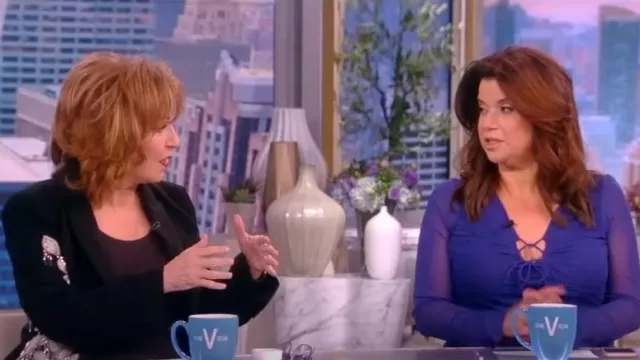 Cinq a Sept Candace Embellished Blazer worn by Joy Behar as seen in The View on February 9, 2023