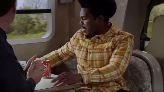 Cotopaxi Mero Shirt in Amber Plaid worn by Carter (Julian Gant) as seen in Call Me Kat (S03E13)