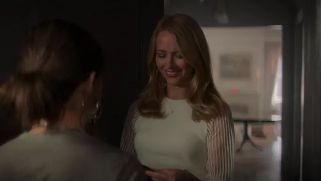 Club Monaco Sheer Sleeve Sweater worn by Tory (Amy Acker) as seen in The Watchful Eye (S01E04)