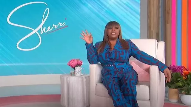D'Iyanu Abebe African Print Stretch Wide Leg Pants worn by Sherri Shepherd as seen in Sherri on February 9, 2023