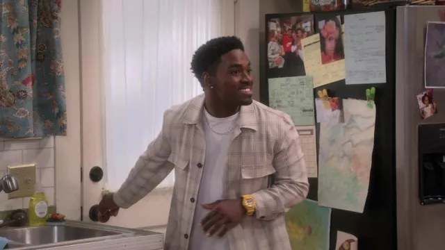 Casio G-Shock watch in yellow worn by Jamal (Mateo Pollock) as seen in The Upshaws (S03E02)