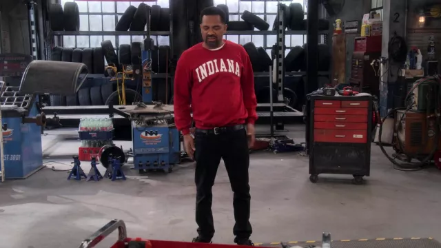 Replica Red sweatshirt worn by Bernard Upshaw (Mike Epps) as seen in The Upshaws (S03E06)