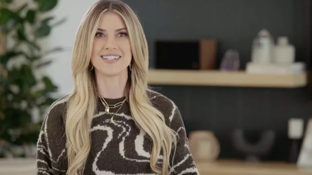 Paradigm Design Burst Moon Necklace worn by Christina El Moussa as seen in Christina in the Country (S01E05)