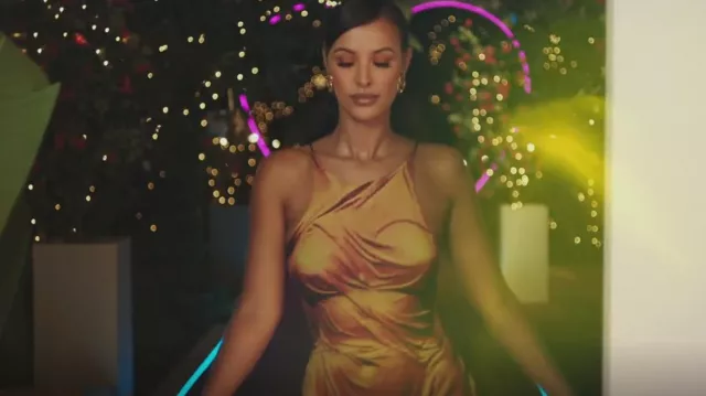 Syndical Chamber Golden Blood Draped worn by Maya Jama as seen in Love Island (S09E19)