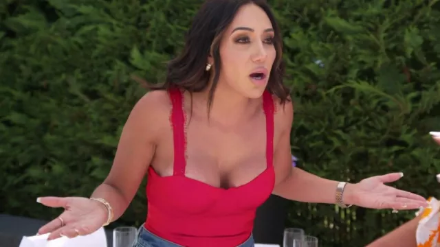 NBD Rose Bustier Top worn by Melissa Gorga as seen in The Real Housewives of New Jersey (S13E02)