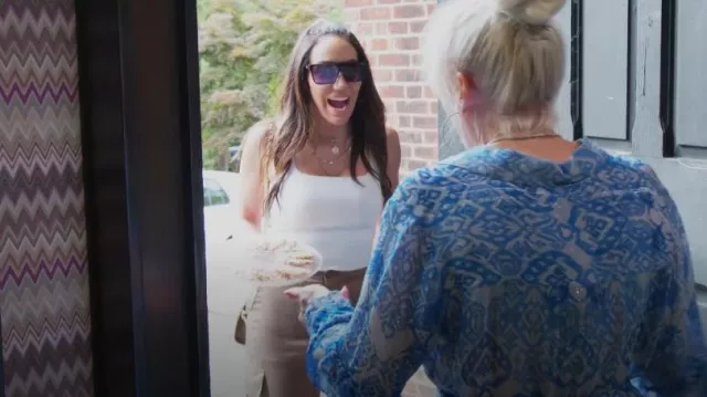 Susana Monaco Wide Strap Crop Top worn by Melissa Gorga as seen in The Real Housewives of New Jersey (S13E02)