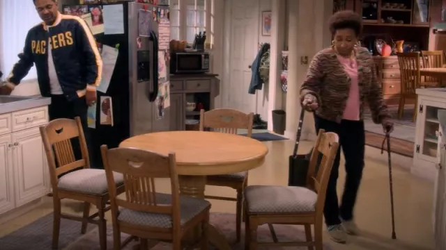 Rag & Bone Retro Runner Color-block Faux Shearling Sneakers in Blue worn by Lucretia Turner (Wanda Sykes) as seen in The Upshaws (S03E03)
