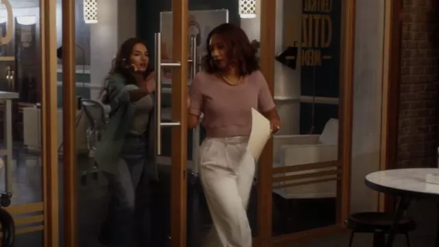 Club Monaco Waffle Stitch Wool Blend Sweater worn by Iris West-Allen (Candice Patton) as seen in The Flash (S08E01)
