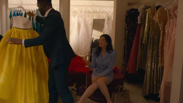 Prada Saffiano Bag worn by Ingrid Yun (Arden Cho) as seen in Partner Track (S01E01)