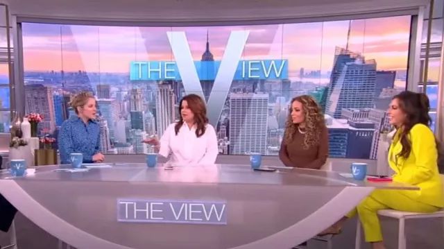 Veronica Beard Kanto Pants worn by Alyssa Farah as seen in The View on February 17, 2023