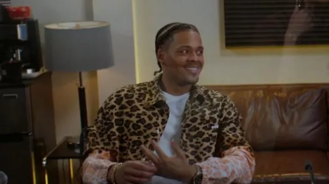 MSGM Leopard Ombre Jacket worn by Clay (Deric Augustine) as seen in All American (S04E13)