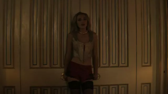 Josie Natori Lolita Shorts worn by Lady Phoebe (Tilly Keeper) as seen in You (S04E04)