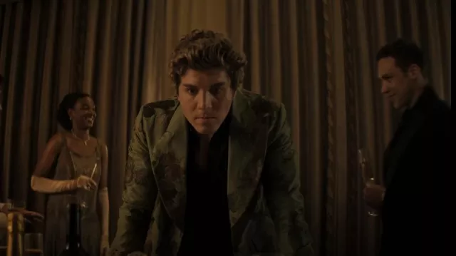 Erdem Edward Embroidered Single-Button Jacket worn by Adam (Lukas Gage) as seen in You (S04E05)
