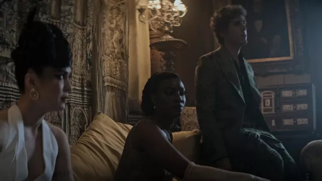 Erdem Benedict Floral Embroidered Pants worn by Adam (Lukas Gage) as seen in You (S04E05)