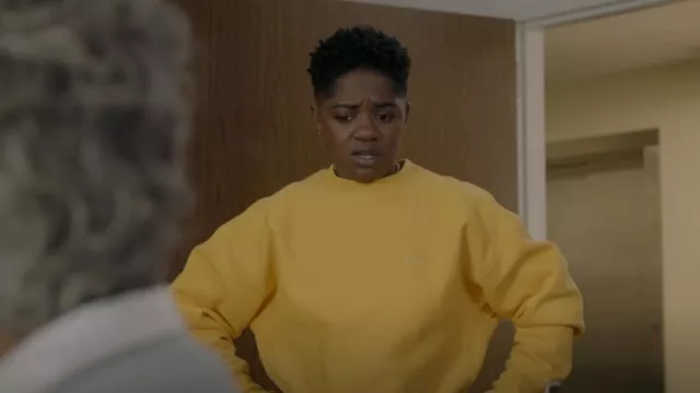 ABC. 123. Logo Detailed Cotton Blend Jersey Sweatshirt worn by Tamia 'Coop' Cooper (Bre-Z) as seen in All American (S04E15)
