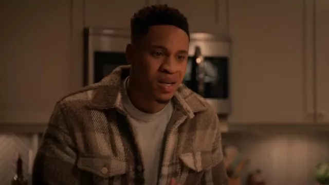 Zara Plaid Overshirt usada por Charles (Rotimi) como se ve en Will Trent (S01E06)