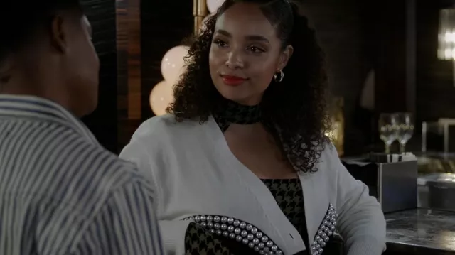 Alice + Olivia Bradford Wool Stacey Cardigan worn by Skye (Madison Shamoun) as seen in All American (S04E16)