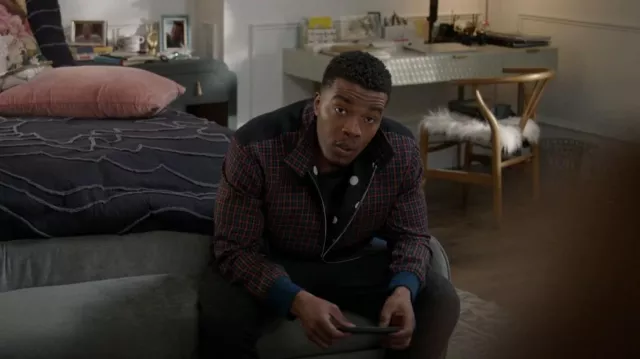 Paul Smith Plaid Full Zip Jacket worn by Spencer James (Daniel Ezra) as seen in All American (S04E17)