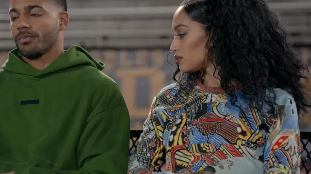 Vivienne Westwood Cropped Pourpoint Sweatshirt worn by Olivia Baker (Samantha Logan) as seen in All American (S04E18)