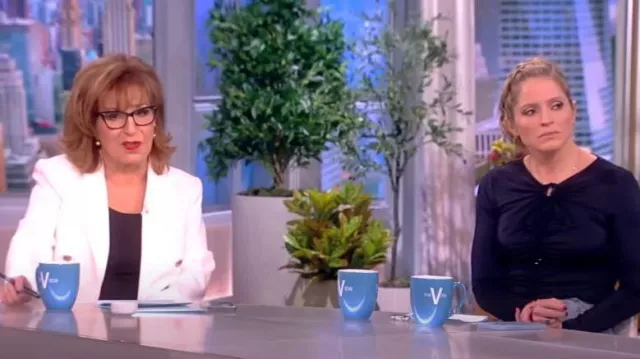 L'Agence Kenzie Double Breasted Blazer worn by Joy Behar as seen in The View on February 22, 2023