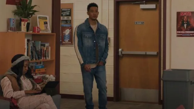 Palm Angels Side Stripe Straight Leg Jeans worn by Damon Sims (Peyton Alex Smith) as seen in All American: Homecoming (S02E12)