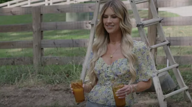 ASTR The Label Clairemont Top worn by Christina El Moussa as seen in Christina in the Country (S01E06)
