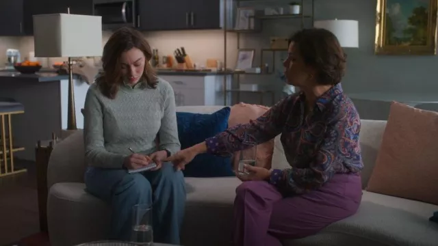 Club Monaco Pointelle Stitch Ribbed-Edge Top worn by Allison (Madeline Wise) as seen in So Help Me Todd (S01E11)