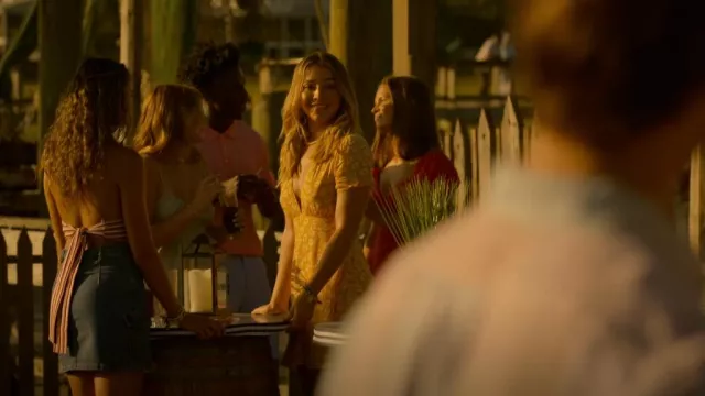 Lulus Garden Explorer Floral Print Mini Dress worn by Sarah Cameron (Madelyn Cline) as seen in Outer Banks (S03E07)