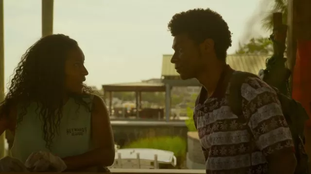 Obey Clothing Unity Polo shirt worn by Pope Heyward (Jonathan Daviss) as seen in Outer Banks (S03E07)