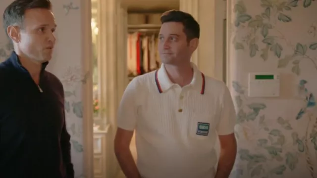 Gucci Stripe Trim Knitted Polo Shirt worn by Josh Flagg as seen in Million Dollar Listing Los Angeles (S14E10)