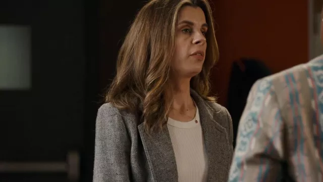 Chandail Aritzia Babaton James porté par la détective Samantha Wazowski (Meredith MacNeill) vu dans Pretty Hard Cases (S03E04)