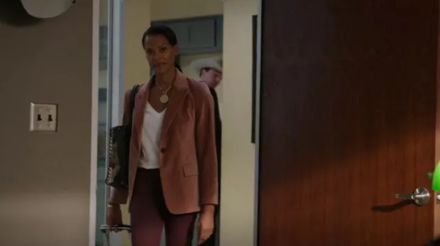 Kobi Halperin Adele Vel­vet Jack­et worn by Tessa as seen in Walker (S03E11)
