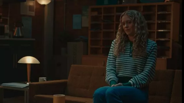 & Other Stories Floral Button Knit Sweater worn by Carrie (Sofia Oxenham) as seen in Extraordinary TV show (Season 1 Episode 5)