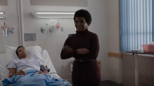 French Connection ​Simona Ribbed Knit Bodycon Dress worn by Simone Bentley (LaChanze) as seen in East New York (S01E10)