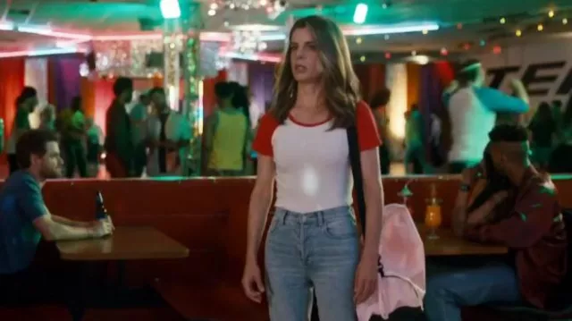 Forever 21 Raglan Short Sleeve T Shirt worn by Det. Samantha Wazowski (Meredith MacNeill) as seen in Pretty Hard Cases (S03E06)