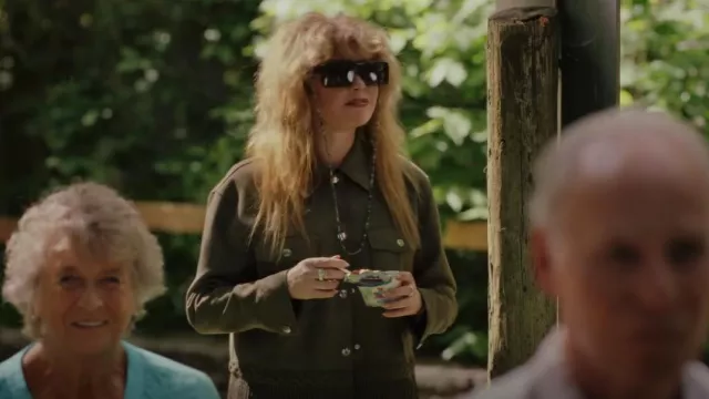 Zara Faux Suede Fringe Overshirt worn by Charlie Cale (Natasha Lyonne) as seen in Poker Face (S01E05)