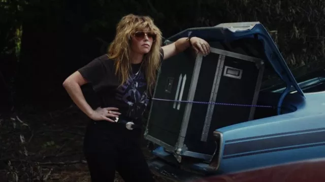 Madeworn Fleetwood Mac '78 Summer Tour Tee worn by Charlie Cale (Natasha Lyonne) as seen in Poker Face (S01E08)