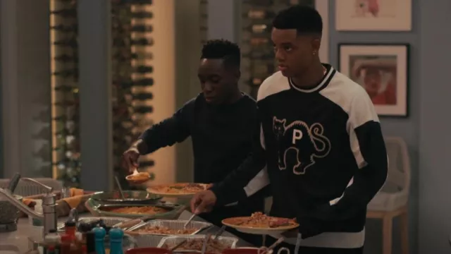 Purple Brand Athletic Team Jersey Long Sleeve Shirt worn by Will Smith (Jabari Banks) as seen in Bel-Air (S02E02)